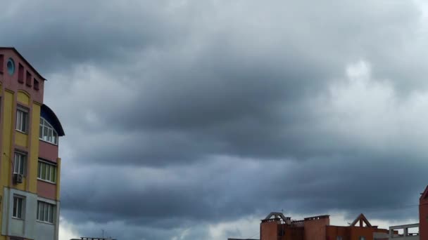 Wolke Zeitraffer Natur Hintergrund Blauer Himmel Weiße Wolken Geschwollene Flauschige — Stockvideo