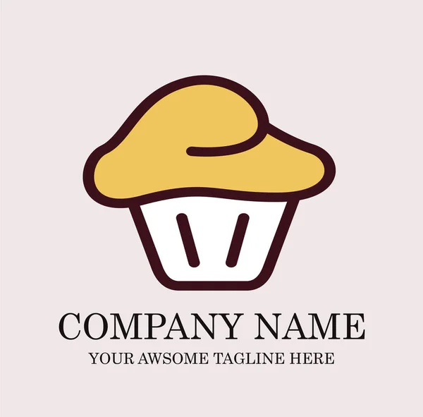 Cake Bakery Logo Design Vector Template Sweet Shop Logotype 컨셉트 — 스톡 벡터