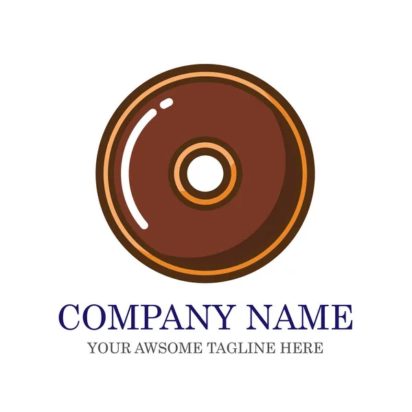 Pasta Fırını Logosu Tasarım Vektör Şablonu Şekerci Dükkanı Logotype Konsept — Stok Vektör