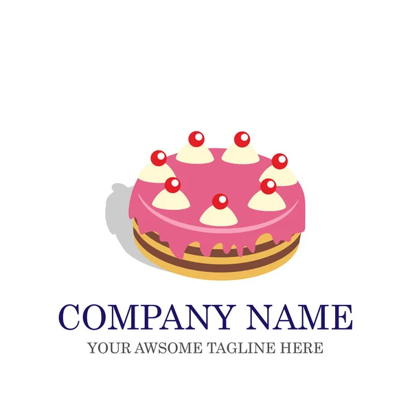 Cake Bakery Logo Design Vector Template Sweet Shop Logotype 컨셉트 — 스톡 벡터