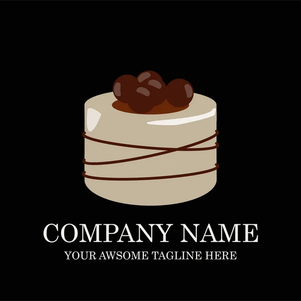 Cake Bakery Logo Design Vector Template Sweet Shop Logotype Concept — Stock Vector