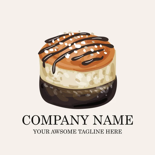Cake Bakery Logo Design Vector Template Sweet Shop Logotype 컨셉트 — 스톡 벡터