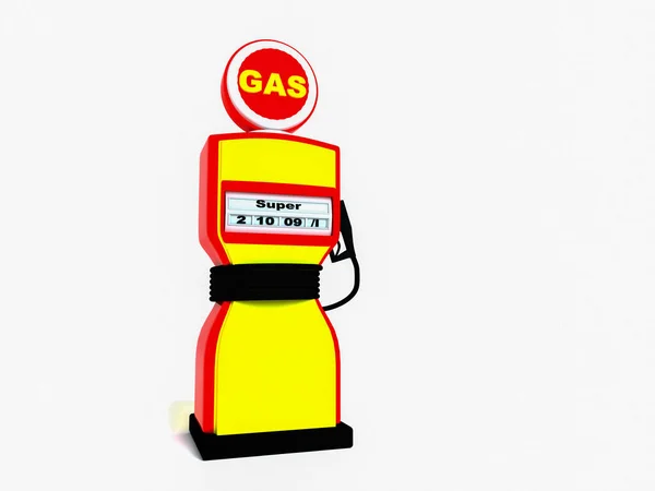 Petrol Pump Strapped Tighter Rendering — Stock Photo, Image