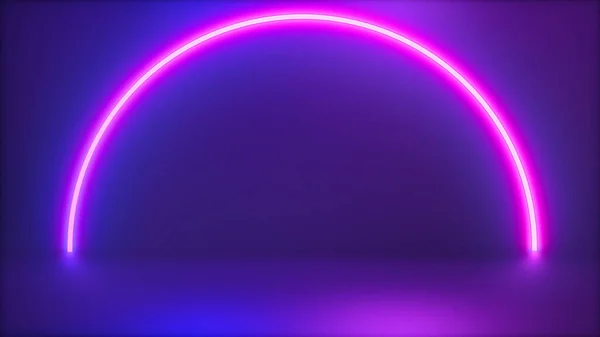 基本的なオブジェクトネオン輝く 3Dレンダリング — ストック写真
