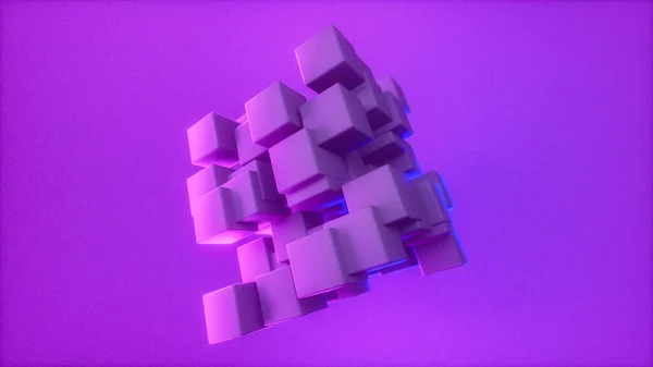 立方体の技術的背景 3Dレンダリング — ストック写真
