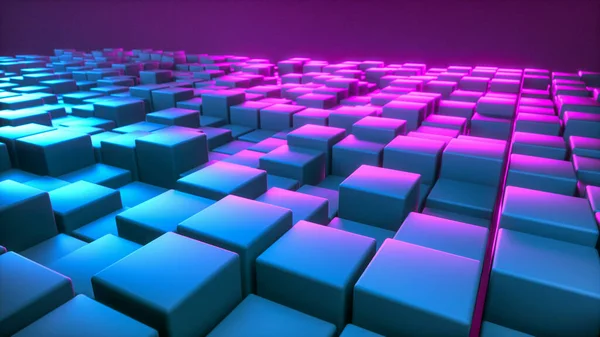 a technical background with cubes (3d rendering)