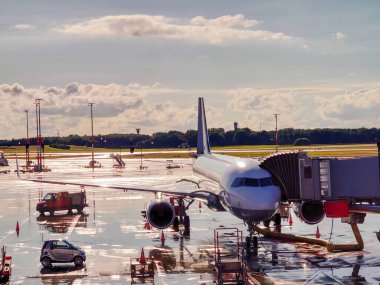 a plane at hamburg airport