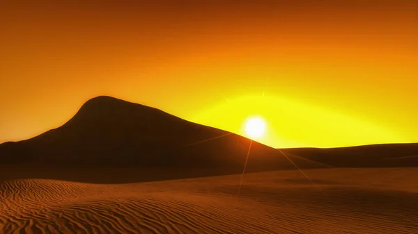 Colorful Desert Landscape Rendering — Zdjęcie stockowe