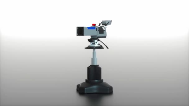 プロのスタジオカメラ 3Dレンダリング — ストック動画