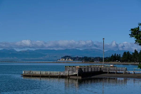 An historic salt water swimming pool at Motueka, in New Zealand\'s South Island