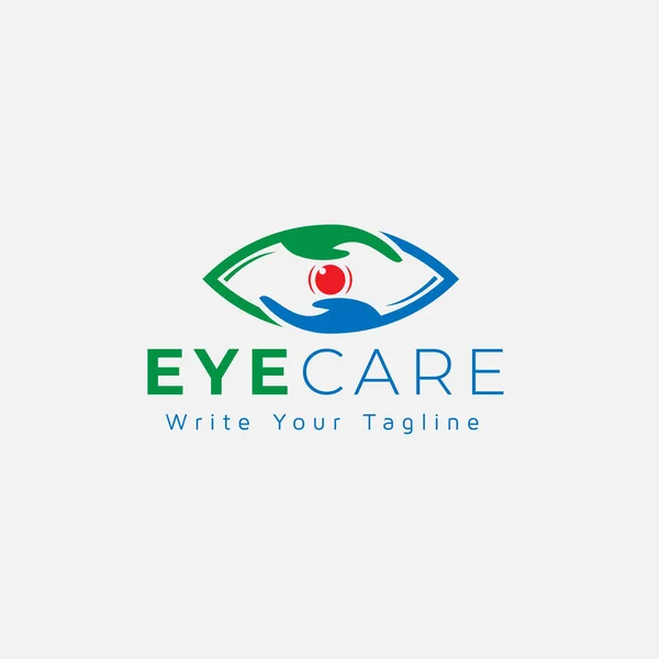 Eye Care Logo Design Eye Vision Medical Design — Vettoriale Stock