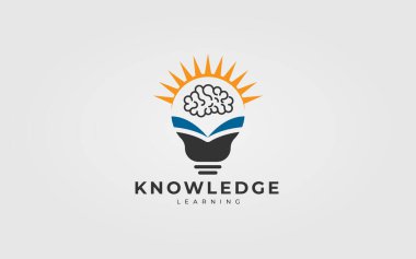 Education Logo Design Concept For Human Brain