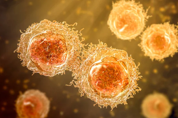 Kanser Hücreleri Kötü Huylu Hücreler Bilimsel Boyutlu Çizimler — Stok fotoğraf