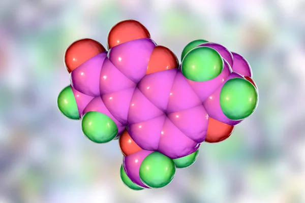 Aflatoksin Molekülü Mantar Aspergillus Tarafından Üretilen Bir Toksin Güçlü Bir — Stok fotoğraf