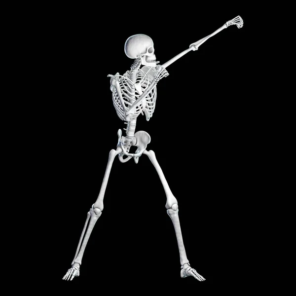 Anatomie Van Bokssport Illustratie Menselijk Skelet Bokspositie Met Skeletactiviteit Van — Stockfoto