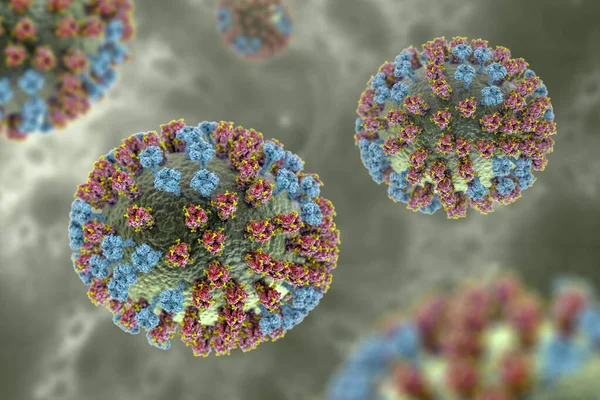 Grip Virüsü H3N2 Yüzey Glikoprotein Artışlarını Gösteren Boyutlu Illüstrasyon Hemagglutinin — Stok fotoğraf
