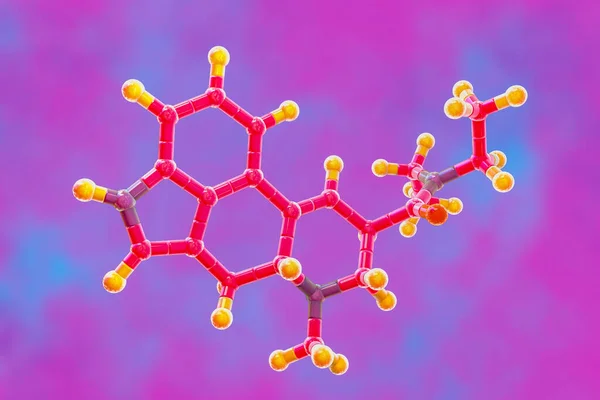 Lsd Lysergic Acid Diethylamide Molecule Illustration Psychedelic Drug Its Effects — Stock Photo, Image