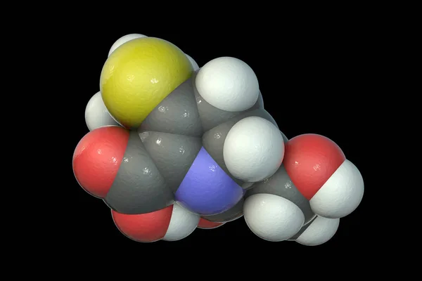 Molécula Antibiótica Imipenem Ilustración Antibiótico Amplio Espectro Betalactámico Intravenoso Resistente —  Fotos de Stock