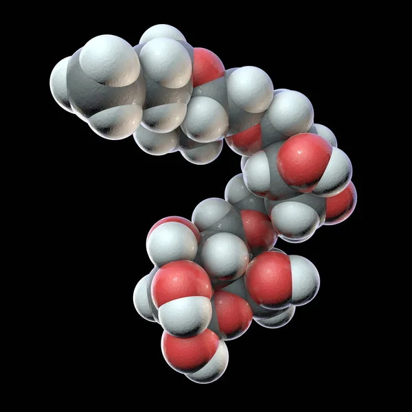 Molécule Pullulan Illustration Polymère Polysaccharidique Constitué Unités Maltotrioses Utilisé Dans — Photo