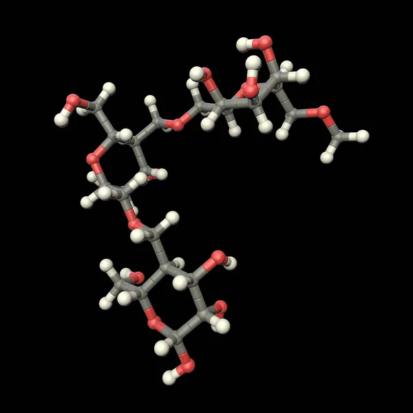 Molécula Pullulana Ilustração Polímero Polissacárido Constituído Por Unidades Maltotriose Utilizado — Fotografia de Stock