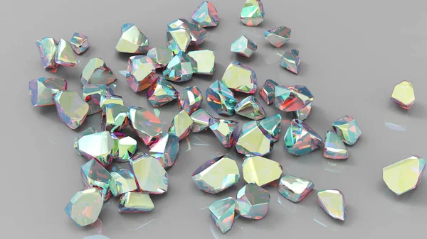 Νανοδιαμάντια Νανοσωματίδια Διαμαντιών Τρισδιάστατη Απεικόνιση Διαμάντια Μέγεθος Μικρότερο Του Μικρομέτρου — Φωτογραφία Αρχείου