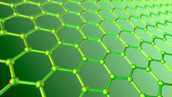 Graphene 일러스트 그래핀 Graphene 구조로 하나의 층으로 구성된 탄소의 합금이다 — 스톡 사진