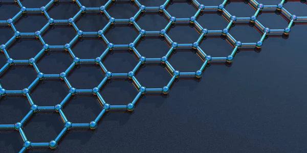 Graphene 일러스트 그래핀 Graphene 구조로 하나의 층으로 구성된 탄소의 합금이다 — 스톡 사진