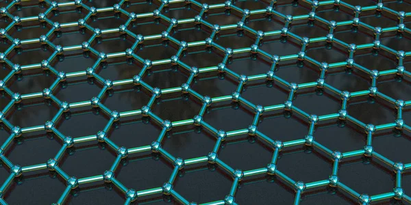 Graphene 일러스트 그래핀 Graphene 구조로 하나의 층으로 구성된 탄소의 합금이다 — 스톡 사진