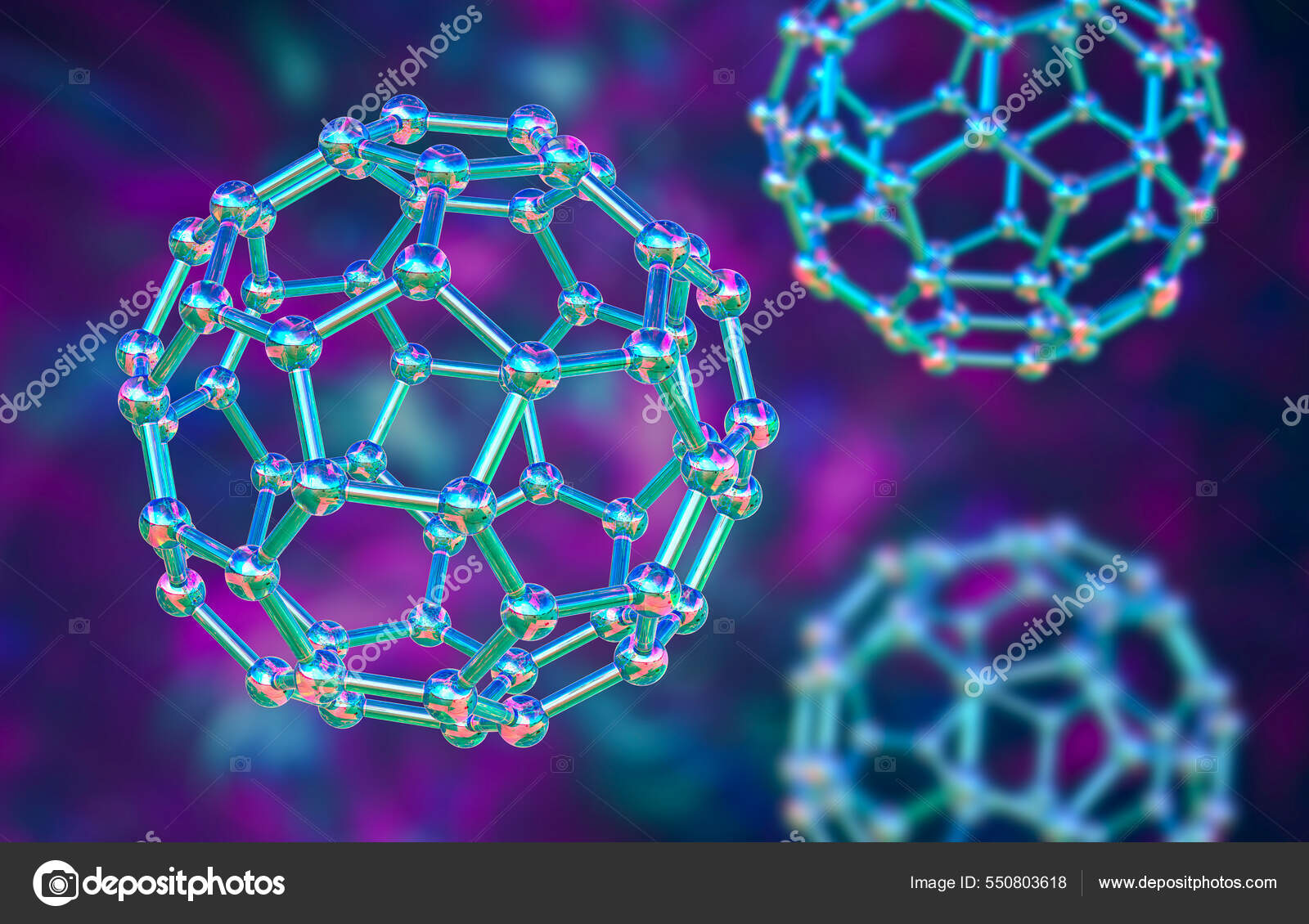Buckyball Molécule Buckminsterfullerene Illustration Une Molécule ...