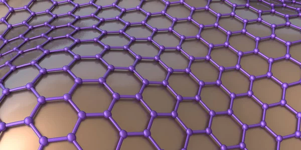 Graphene 일러스트 그래핀 Graphene 구조로 하나의 층으로 구성된 탄소의 합금이다 — 스톡 사진