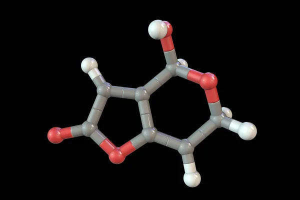 Molécula Toxina Patulina Ilustração Micotoxina Produzida Por Fungos Molde Aspergillus — Fotografia de Stock