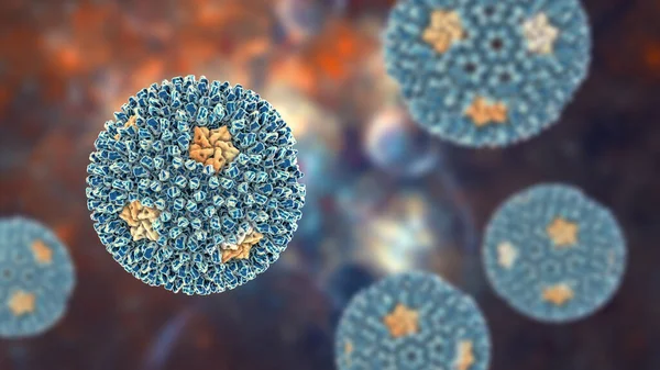 Reovirus Virus Som Orsakar Infektion Mag Tarmkanalen Och Andningsorganen Illustration — Stockfoto