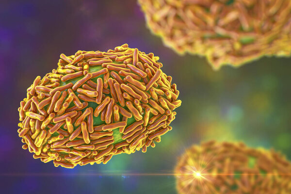 Monkeypox virus, 3D illustration. A zoonotic virus from Poxviridae family, causes monkeypox, a pox-like disease