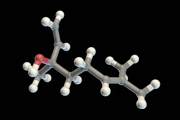Molécula Linalol Ilustração Composto Orgânico Natural Encontrado Óleos Essenciais Tea — Fotografia de Stock