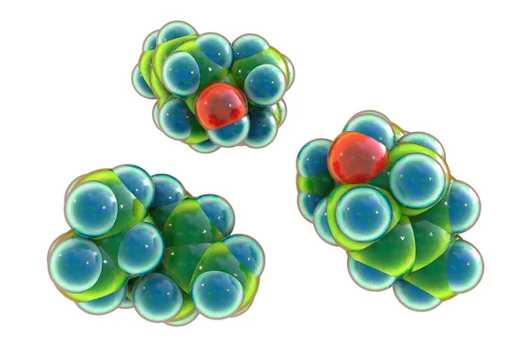 Terpinen Molekül Illustration Natürliche Organische Verbindung Teebaumöl Lavendelöl Thymianöl Hat — Stockfoto