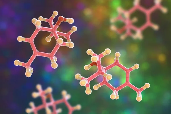 Molécula Terpinen Ilustración Compuesto Orgánico Natural Que Encuentra Aceite Árbol — Foto de Stock