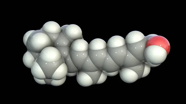 Modèle Moléculaire Vitamine Rétinol Illustration Joue Rôle Important Dans Métabolisme — Photo