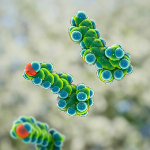 Modelo Molecular Vitamina Retinol Ilustração Desempenha Uma Função Importante Metabolismo — Fotografia de Stock