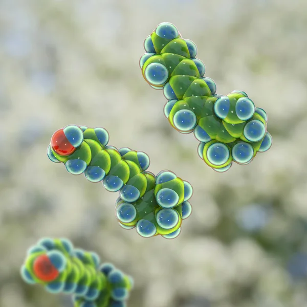 Modelo Molecular Vitamina Retinol Ilustração Desempenha Uma Função Importante Metabolismo — Fotografia de Stock