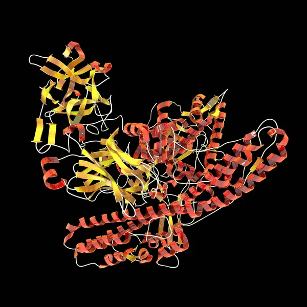 Molekula Tetanového Neurotoxinu Ilustrace Neurotoxinový Protein Produkovaný Bakterií Clostridium Tetani — Stock fotografie