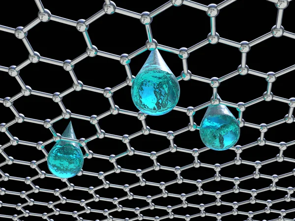 Graphene Water Filter Conceptual Illustration Water Filtration Making Drinking Water — Stock Fotó
