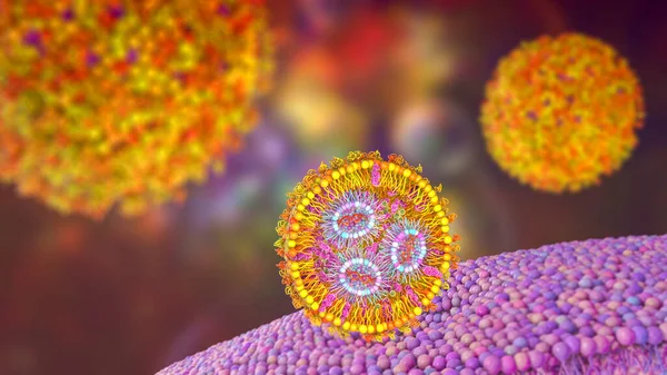 Lipid Nanoparticle Mrna Vaccine Type Vaccine Used Covid Influenza Illustration — Foto de Stock