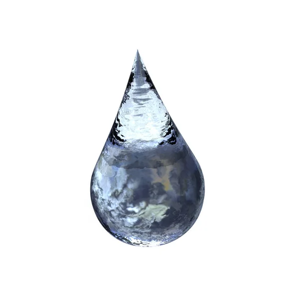 Kropla Wody Ilustracja Oszczędzam Wodę Światowy Dzień Wody — Zdjęcie stockowe