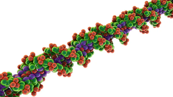 Molecular Model Dna Double Helix Dna Made Atoms Illustration — Stockfoto