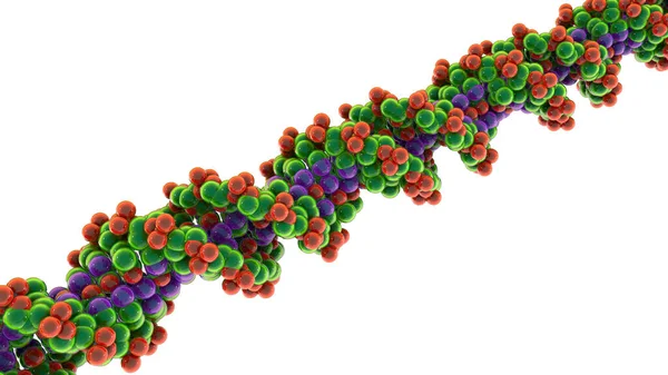 Molecular Model Dna Double Helix Dna Made Atoms Illustration — Zdjęcie stockowe