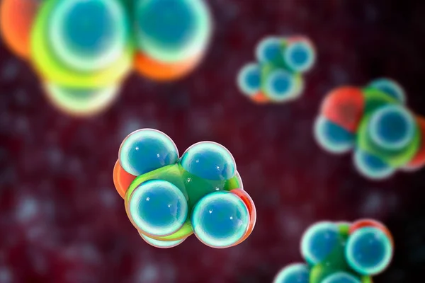 Ethylene Glycol Molecules Illustration Organic Compound Used Manufacture Polyester Fibers — ストック写真