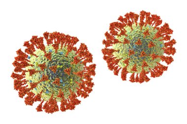 The return of the coronavirus, 3D illustration. A new jump in the incidence of Covid strains. New Covid strains, Omicron