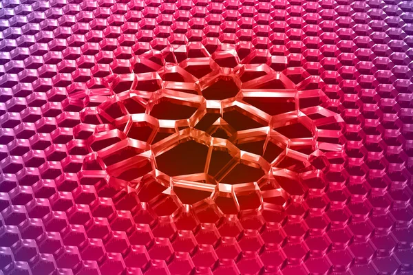 Graphene Disorders Conceptual Illustration Graphene Allotrope Carbon Arranged Single Layer — Fotografia de Stock