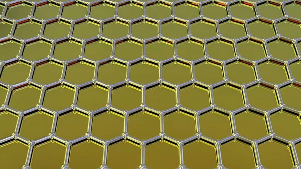 Graphene Sheet Illustration Graphene Allotrope Carbon Consists Single Layer Atoms — Foto Stock