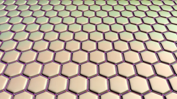 Graphene sheet, 3D illustration. Graphene is an allotrope of carbon that consists of a single layer of atoms arranged in a single-layer honeycomb lattice nanostructure